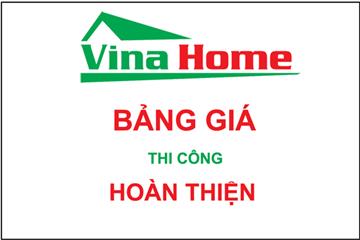 Bảng giá thi công hoàn thiện