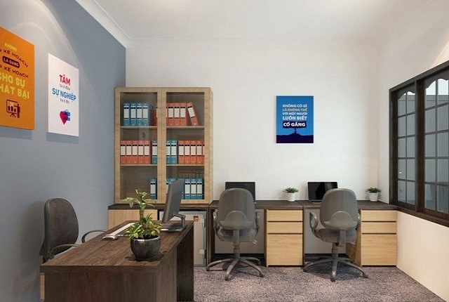 trang trí phòng làm việc nhỏ